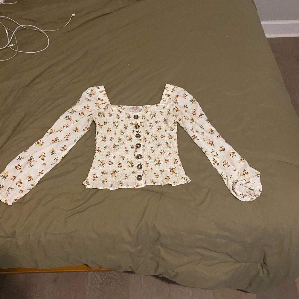 cute floral tight shirt